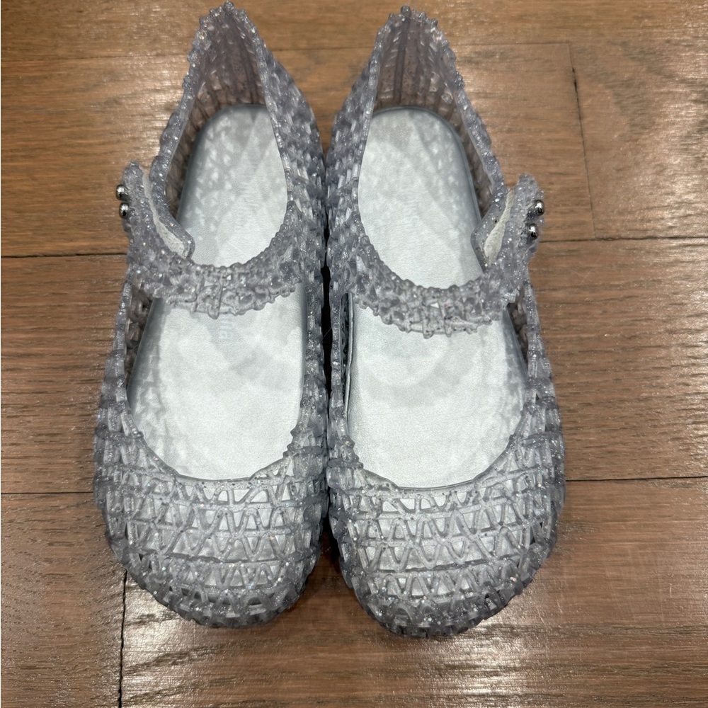 Mini Melissa Silver Jelly Dress Shoes
